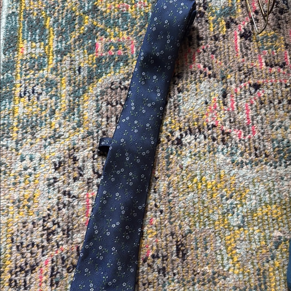 Lauren Ralph Lauren Navy Floral Tie